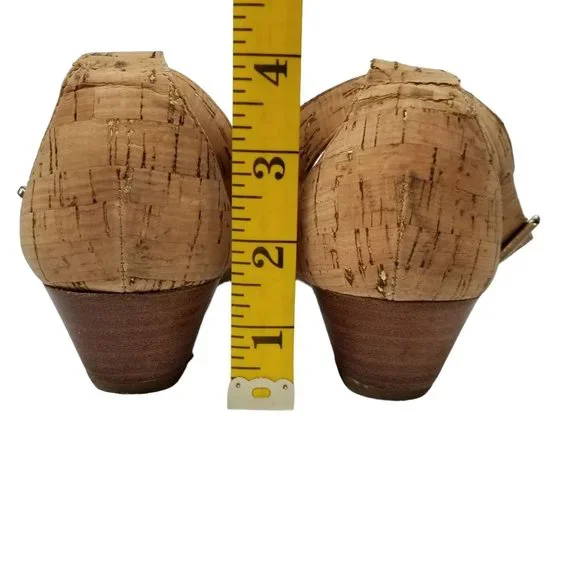 Sofft Innis Sandals Womens Gold Natural Leather Cork Wedge SF0001393 Size 10 - Picture 11 of 13